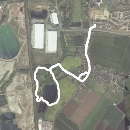 Crown lakes walking route map in Farcet