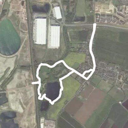 Crown lakes walking route map in Farcet