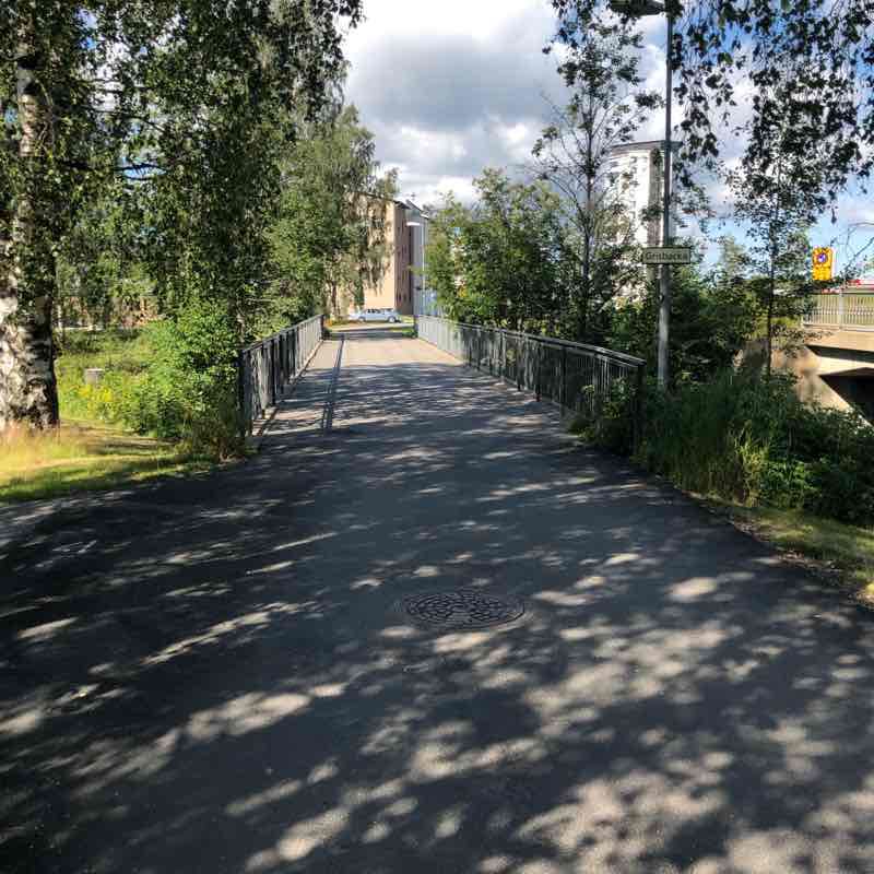 Walking Kungälvs walking route map in Umeå