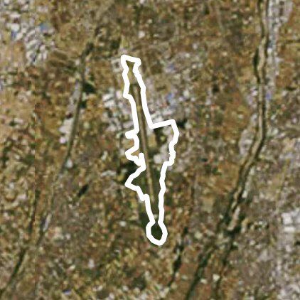 Sky park walking route map in Shiojiri