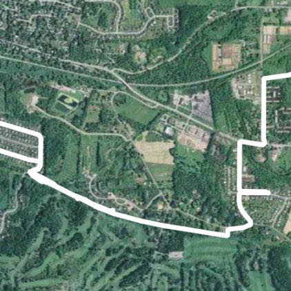 Auburn Trail walking route map in Farmington