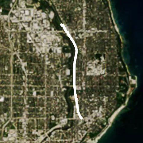 Oak leaf trail walking route map in Shorewood