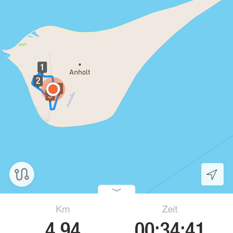 Anholt Route walking route map in Anholt