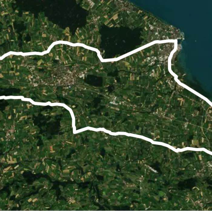 Alder Arbon Romanshorn conical walking route map in Erlen