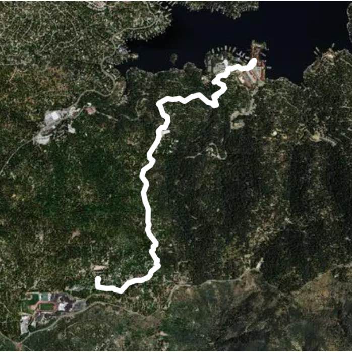 Lake Arrowhead Meadows walking route map in Lake Arrowhead