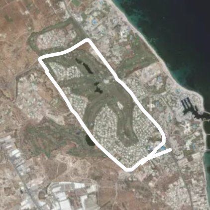 Kantaoui golf walking route map in Hammam Sousse