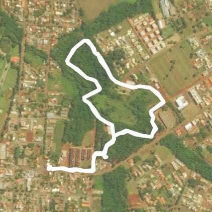 Vitori park walking route map in Cascavel