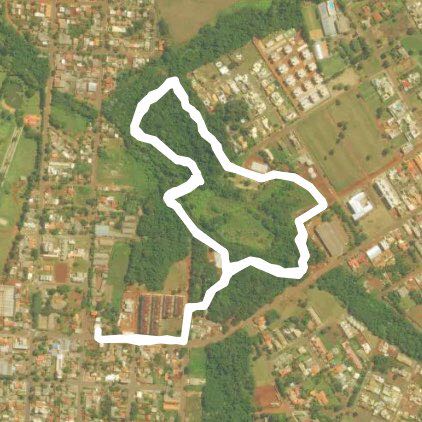Vitoria Park walking route map in Cascavel