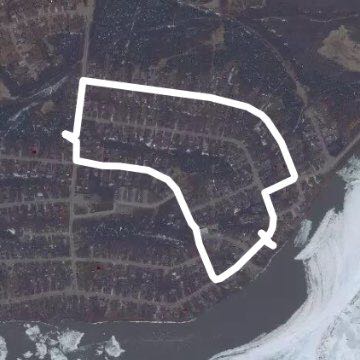 RainWalk walking route map in Happy Valley-Goose Bay