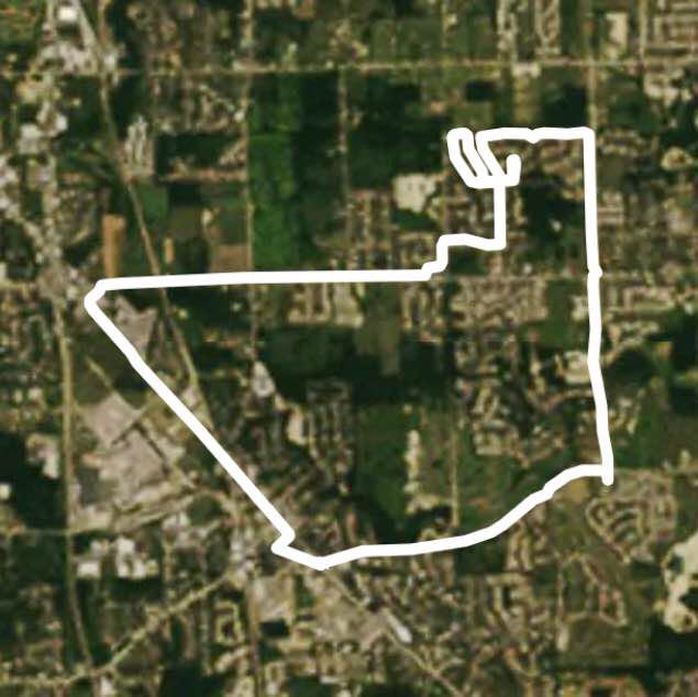 Grand Blanc High School walking route map in Grand Blanc