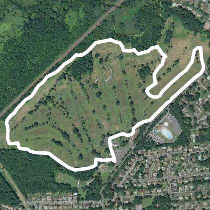 Oak Ridge Park walking route map in Woodbridge Township