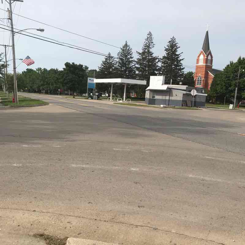 Marshall Illinois  walking route map in Marshall