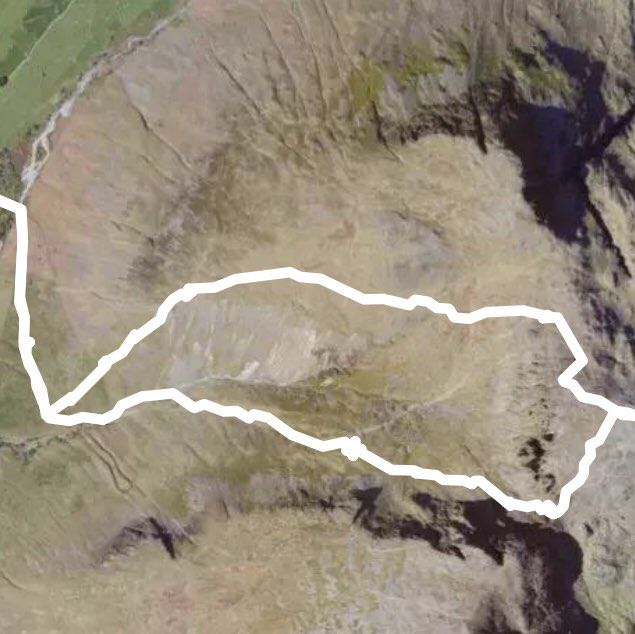 Scafell Pike walking route map in Wasdale Head