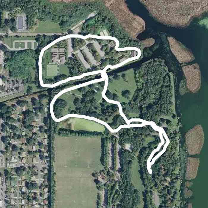 Lake parker walking route map in Lakeland