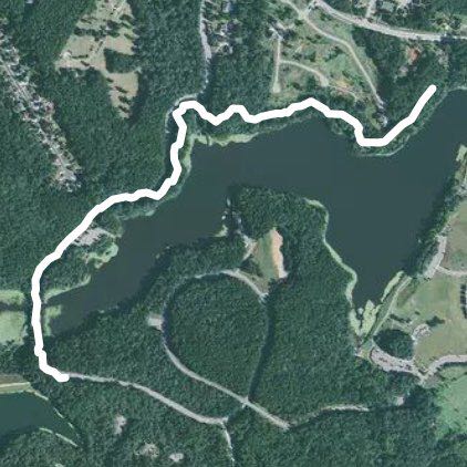 Tribble Mill park walking route map in Dacula