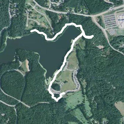 Tribble mill park walking route map in Dacula