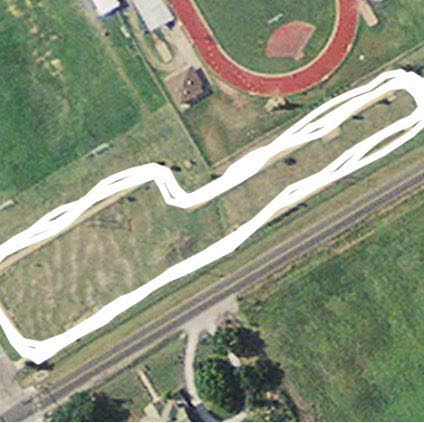 Lockhart High School Gravel Trail walking route map in Lockhart