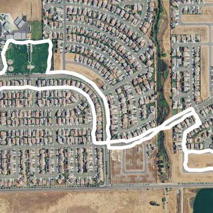 Mia / Pow park walking route map in Marysville