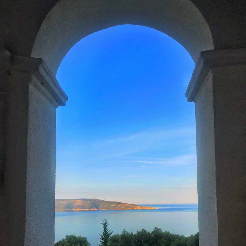 Saint El Salvador walking route map in Cres