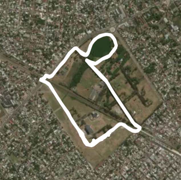 The battalion walking route map in Don Torcuato