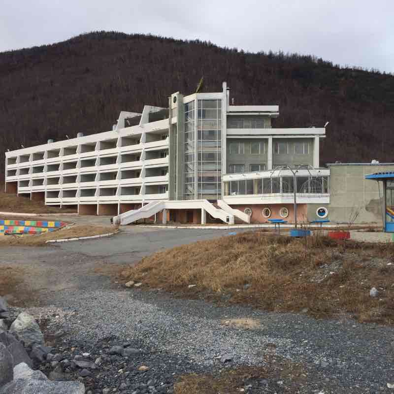 On the black key walking route map in Magadan