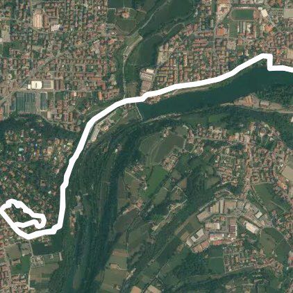 Credaro-Sarnico walking route map in Paratico