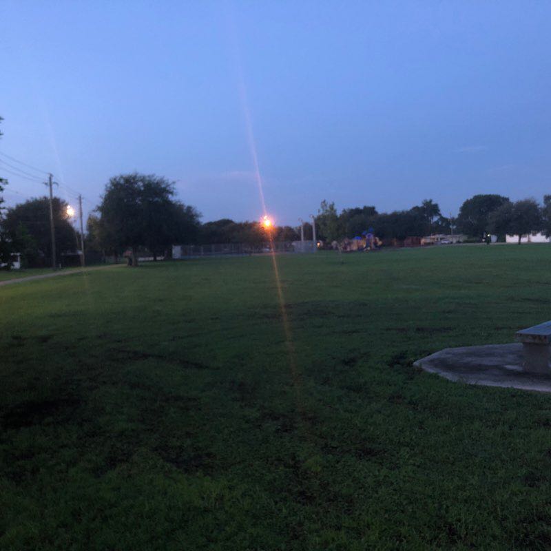 Lyon's Park walking route map in Belle Glade