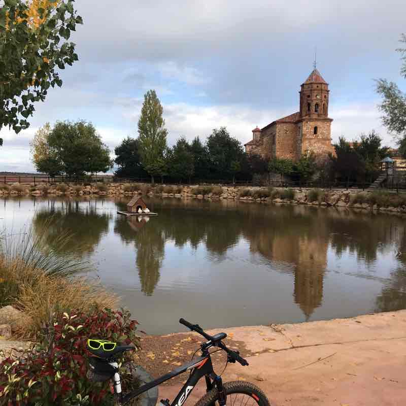 Ducklings of Campillo walking route map in Teruel