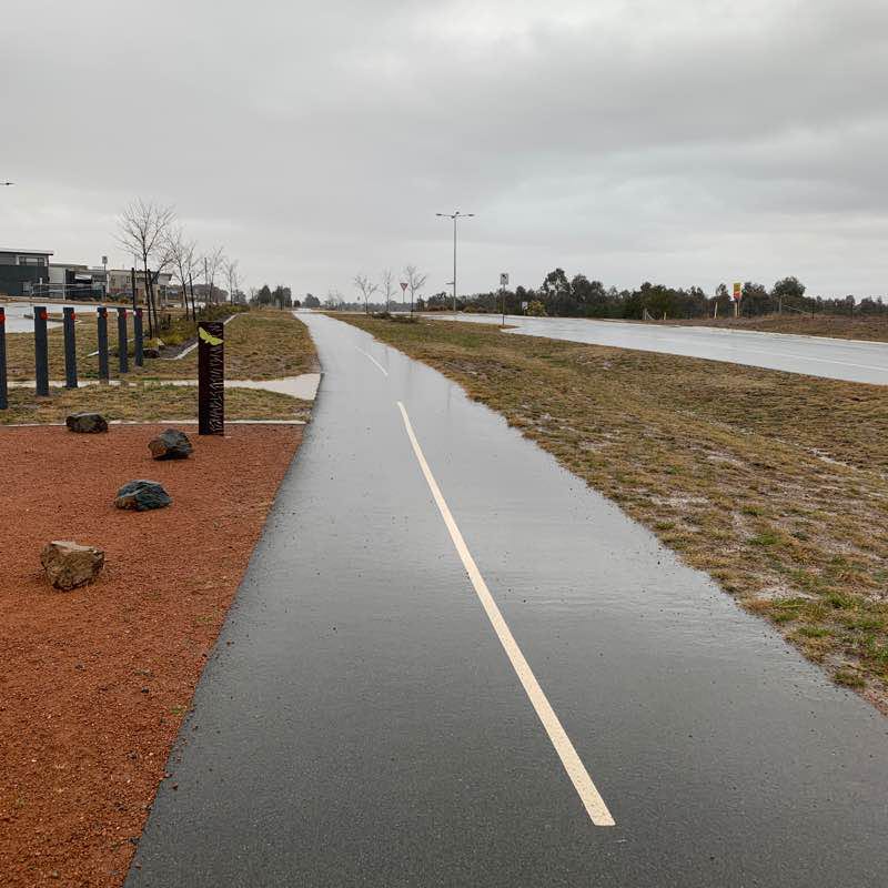Wright Molonglo Valley walking route map in Wright