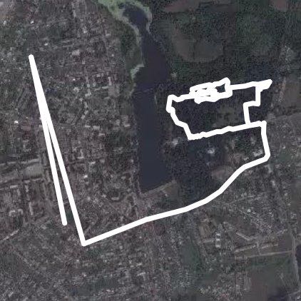 Central park Bogoroditsk walking route map in Bogoroditsk
