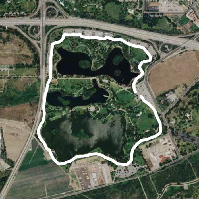 Leg lake whittier narroes walking route map in La Puente