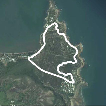 Cape Educumbe Walking Track walking route map in Bowen