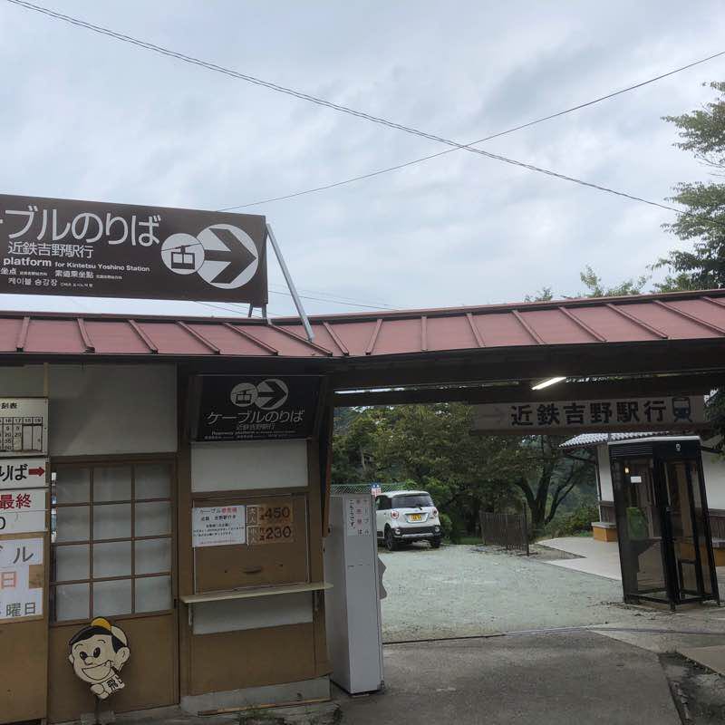 Yoshinoyama Ropeway walking route map in Yoshino