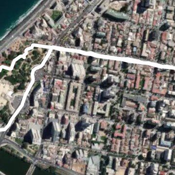 Viña Casino basic walking route map in Viña del Mar