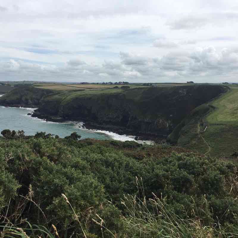 Trewiston to Penrirehead circle walking route map in Saint Minver