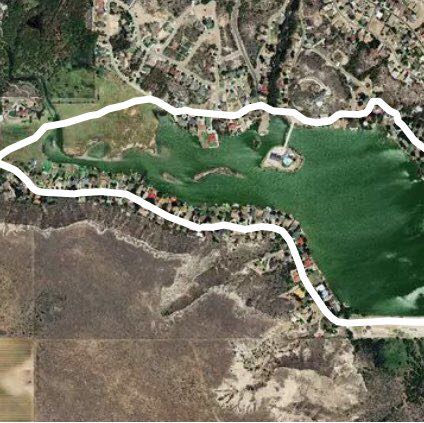 Ransom Canyon Lake walking route map in Slaton