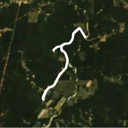 Zeus to McCall Creek walking route map in Brookhaven