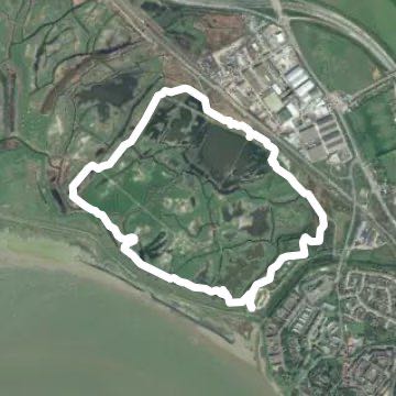 Rainham marshes walking route map in Purfleet-on-Thames