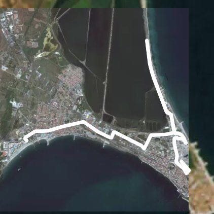 Prince boris street 1 walking route map in Sozopol