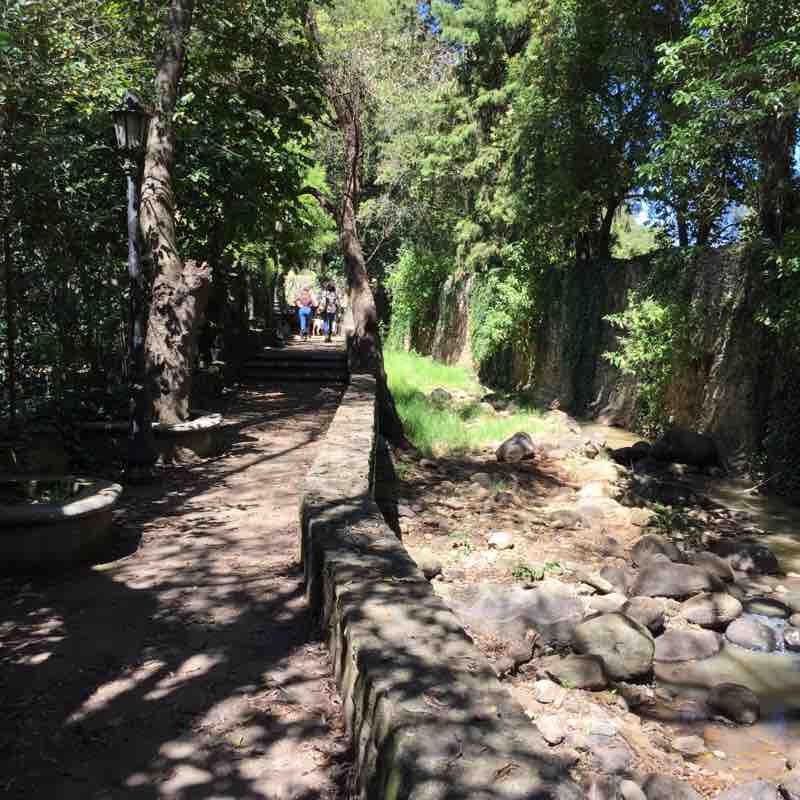 Huasca to cabins walking route map in Los Reyes Tepezala
