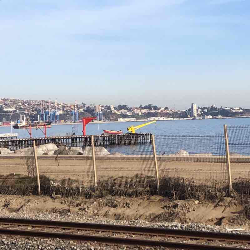 Valpo vineyard walking route map in Viña del Mar