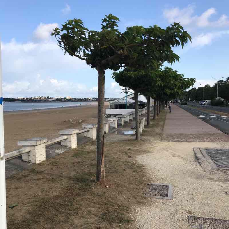 Strand Royan walking route map in Meschers-sur-Gironde