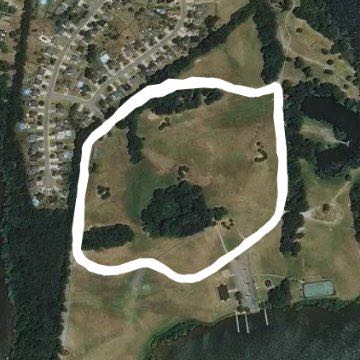 Saunders Ferry Park walking route map in Green Hill