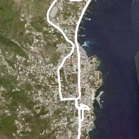 Lipari port walking route map in Lipari