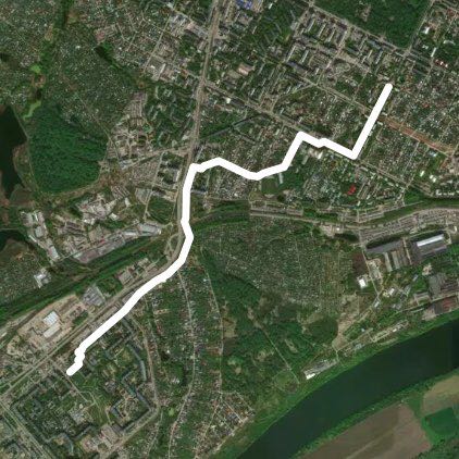 St. Kalinina walking route map in Kolomna