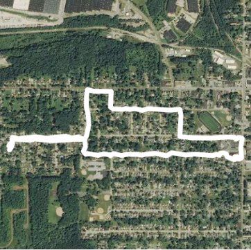 Mogadore walking route map in Mogadore