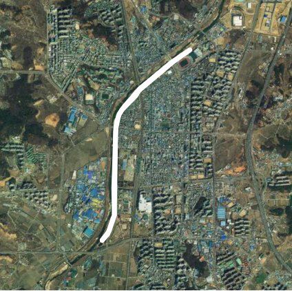 Osancheon walking route map in Osan