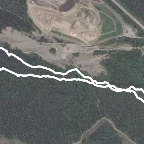 Pidherny Recreational site walking route map in Prince George