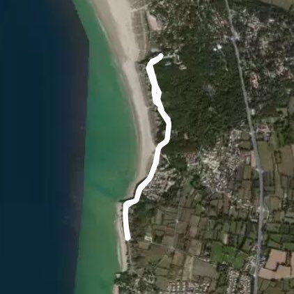 Beach gohaud walking route map in Saint-Michel-Chef-Chef