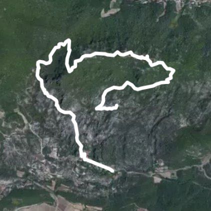 Circus of Mourèze walking route map in Mourèze